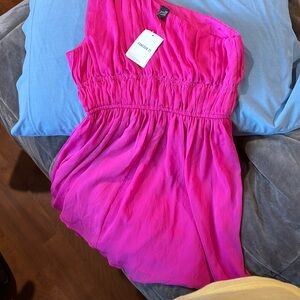 One shoulder pink dress from Forever 21 in size M
